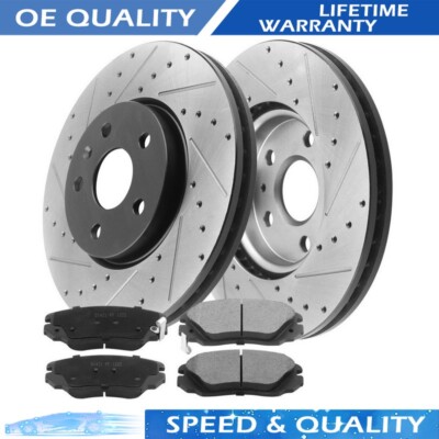 Front Disc Brakes Rotors and Brake Pads for Chevy Equinox Malibu Impala Allure