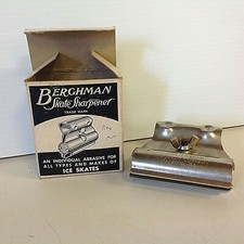 Vintage Midcentury Berghman Skate Sharpener In Original Box Ice Blade Maywood IL