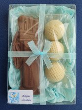 BELGIAN CHOCOLATE GOLF SET BAG/BALLS/PUTTING VALENTINES/FATHERS DAY/CHRISTMAS