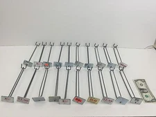 20 SLATWALL PEGBOARD 8" PEG HOOK RETAIL STORE 2 WIRE SCANNER LABEL HOLDER HANGER