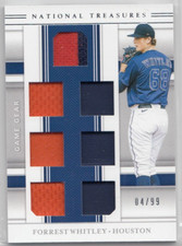 2020 Panini National Treasures Game Gear Materials Sevens #18 Forrest Whitley/99