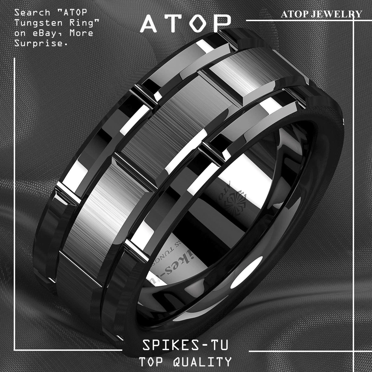 Mens black band ring sale
