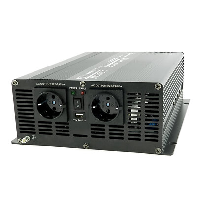 Spannungswandler 12V 24V zu 230V 300W-5000W NM Mod. Sinus Wechselrichter USB 0%