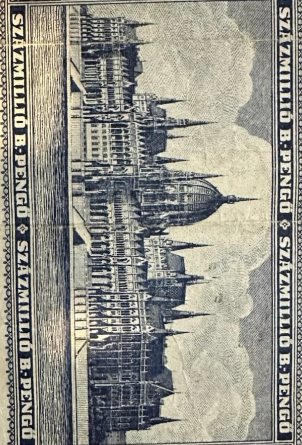 Auténtica Hungría 100 Quintillones B-Pengo 1946, Moneda CIRCULADA, P-131 Foto 4 de 4