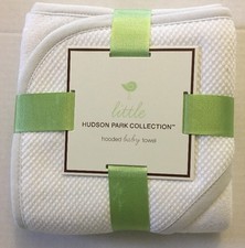 LITTLE HUDSON PARK Baby Turkish Hooded Towel Grey Pearl Solid 100 Cotton NWT