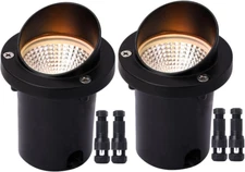 6W LED Shielded Well Light Outdoor, Low Voltage Landscape Anti-Glare In-Ground L