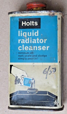 Vtg. adv tin box Holts Liquid radiator cleanser Automobile Collectible England