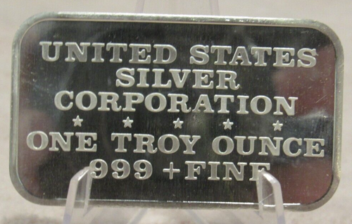 Vintage Happy Easter Bunny Rabbit w/ Eggs 1 Troy Oz. .999 Silver Bar - USSC - Picture 2 of 2