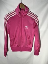 Adidas Firebird Originals Size XS Women Trackshirt Sport Top Jacket Zip Up Pink