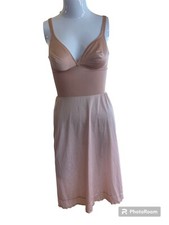 Olga 393 Beige Invisible Touch Bodysilk Slip w/Bra 34B