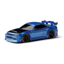 RC 1/76 Micro Car NISSAN R34 SKYLINE Drift w/ LED Lights -BLUE-