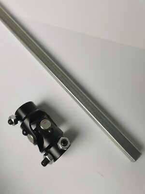 9/16-26 X 3/4 DD Black Powder Coated Steering Shaft Ford Manual U 9/16-26 X 3/4 DD Black Powder Coated Steering Shaft Ford Manual U