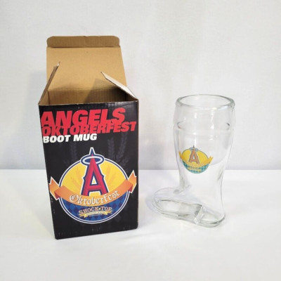 LA Angels Oktoberfest Boot Mug SGA Shock Top Belgian White Glass 8 