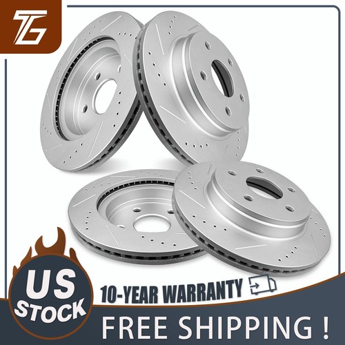 Full Set Front & Rear Brake Rotors + Ceramic Pads For Dodge Ram 1500, Durango & Chrysler Aspen