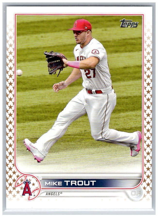 #27 Mike Trout Los Angeles Angels 2022 Topps Gold Star Parallel