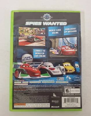 Cars 2 Xbox 360 Kids Disney Pixar Video Game Racing Spy Fun FREE