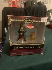 Vintage Harry Potter Hermoine And Crookshanks Cat Ornament Set 2pc In Box
