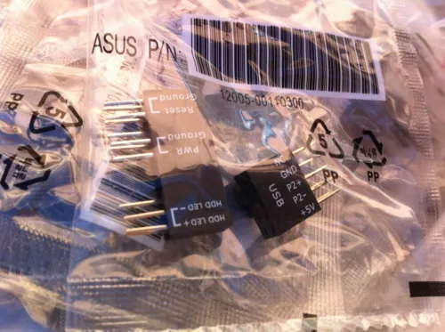 4 pcs ASUS Q CONNECTOR KIT FOR MOTHER BOARD , ORIGINAL-BLACK