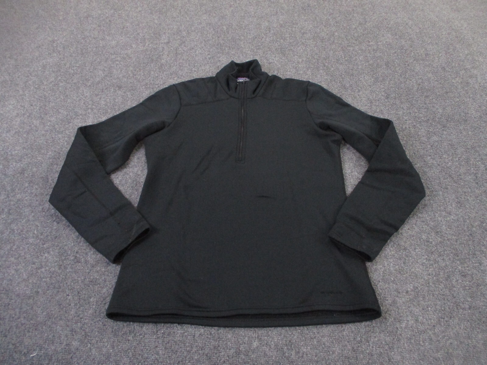 Patagonia Mens Black Lightweight Hiking Pullover Jacket Sweater