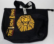 THE LION KING Broadway Musical Zippered Tote Bag Theater Disney Blk  Yellow NWT