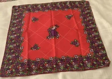 Red Hat Society Official Licensed Bandana Scarf 21 Inch Square Scarf Brand New