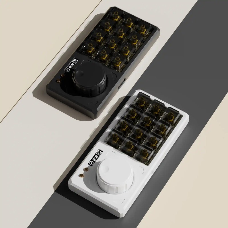 12 Key Mechanical Gaming Keyboard RGB Hot Swappable Custom Macro Keypad w/Knob