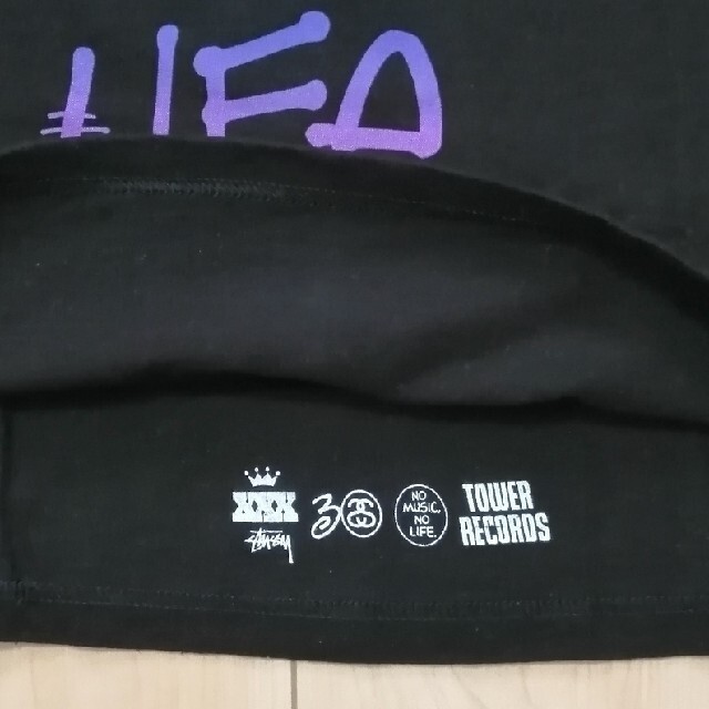 Stussy Tower Records collaboration T- Shirt NO MUSIC NO LIFE color