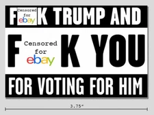 F**k Trump Sticker Political Anti-MAGA 3.75" Vinyl Decal