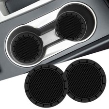 2 Pieces Non-slip Rubber Black Car Cup Holder Pads Mats For Car Interior Parts