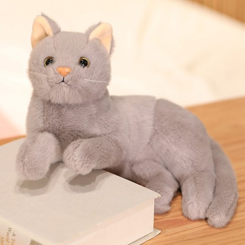 Simulation Pillow Cat Plush Toys Realistic Animal Pet Doll Children Home Decor - Bild 10 von 48