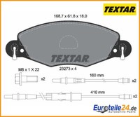 Bremsbelagsatz, Scheibenbremse Q+ Textar 2327301