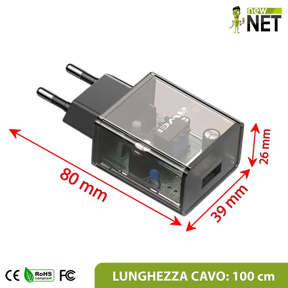 Alimentatore compatibile con i Phone 8 8 Plus 5 V 2.4 A 12 W - Immagine 3 di 4