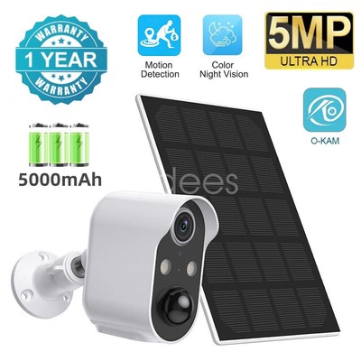 4G/WIFI Solar Battery Powered Security Camera 4K IP Cam PIR Motion Detection Cam