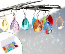 38mm Crystal Suncatcher Prism 10pcs Multicolor Teardrop Crystals Chandeliers New