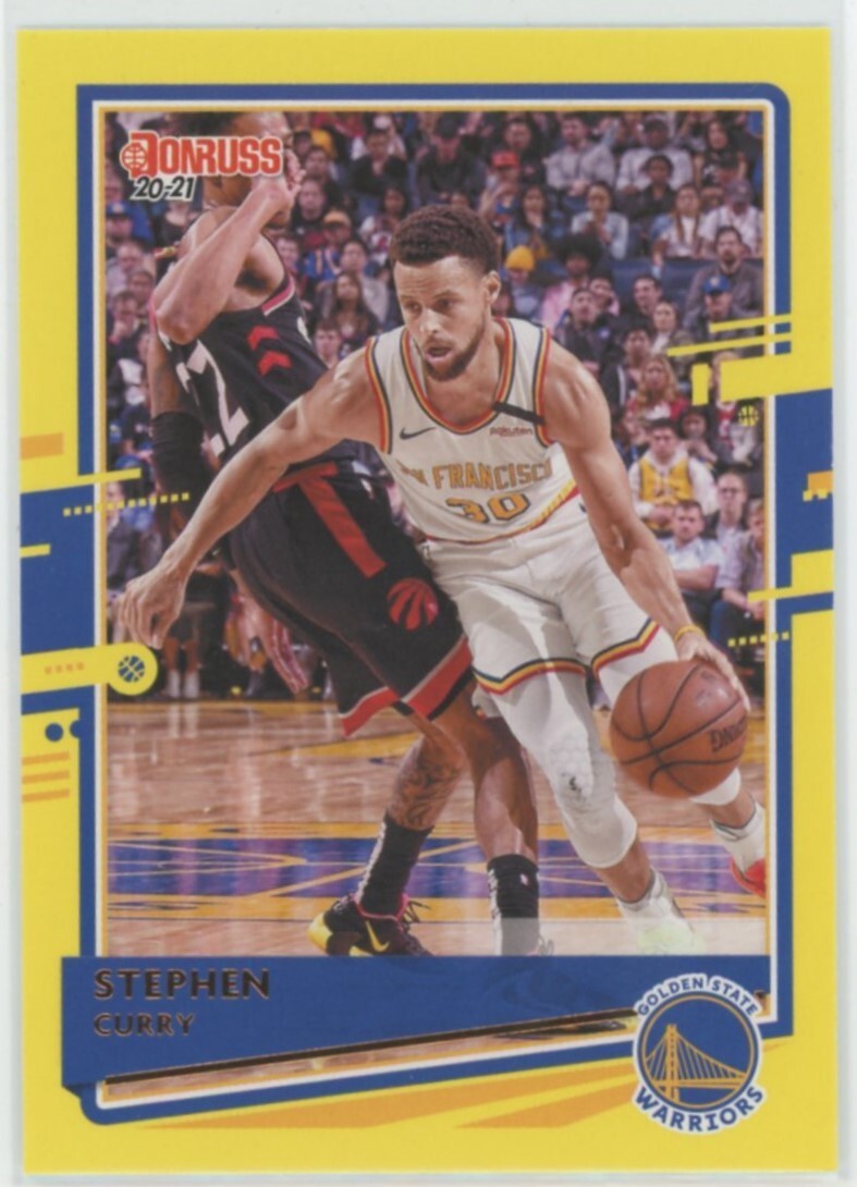 2020-21 Donruss Yellow Flood #41 Stephen Curry Golden State Warriors