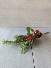 Berry Jingle Bell Floral Pick, Perfect for Home Decor and Crafts, Meravic