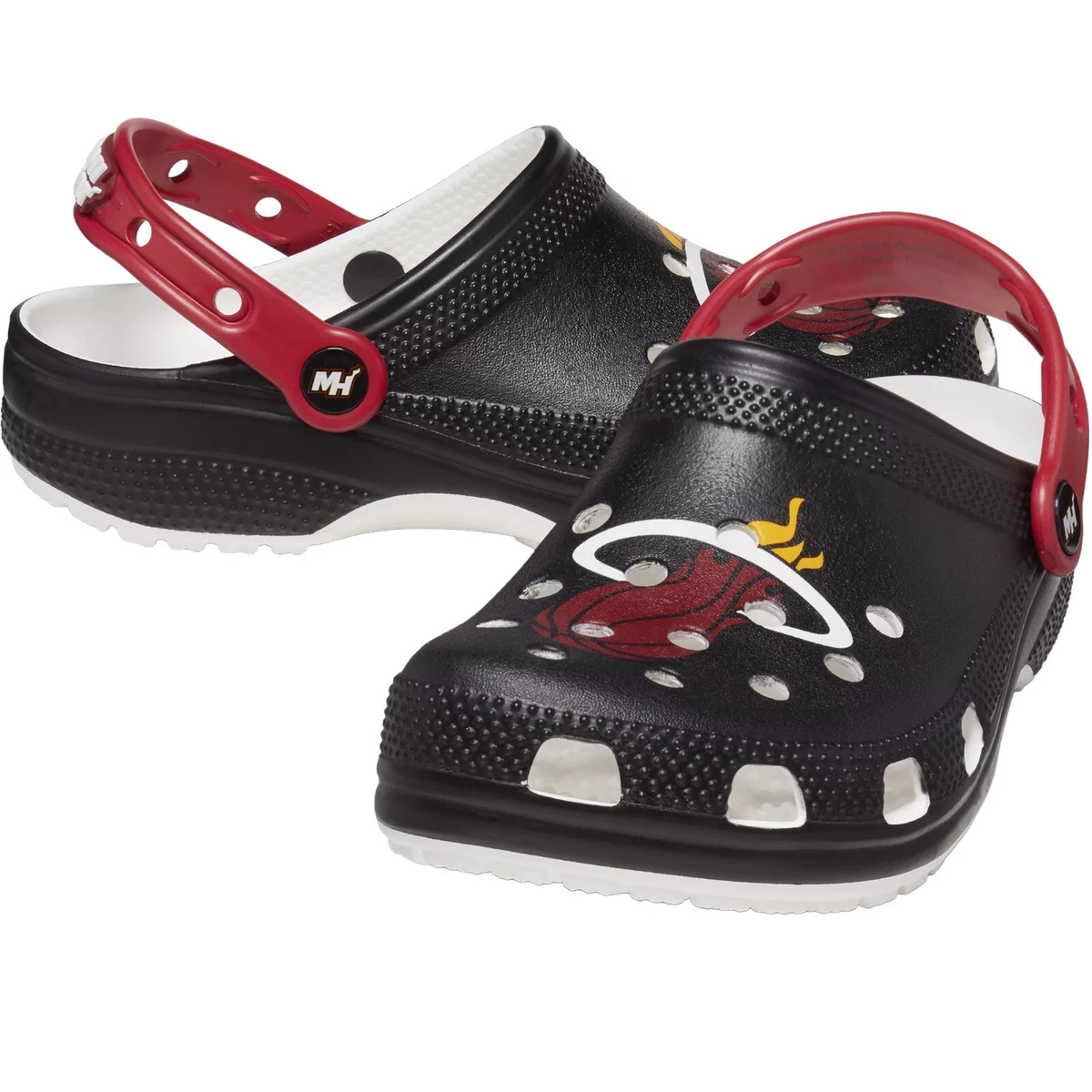 Crocs NBA Miami Heat Classic Clog Black Red Adult Men\'s Size 12 / Womens Size 14 CROCS NBA Miami Heat Classic Clog 208861-001 - Shiekh main image 4