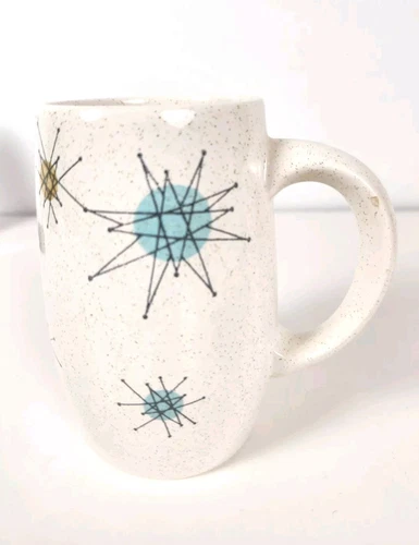 FRANCISCAN ATOMIC STARBURST GLADDING MCBEAN CO. MUG 5" *CHIPPED SEE PICTURES*