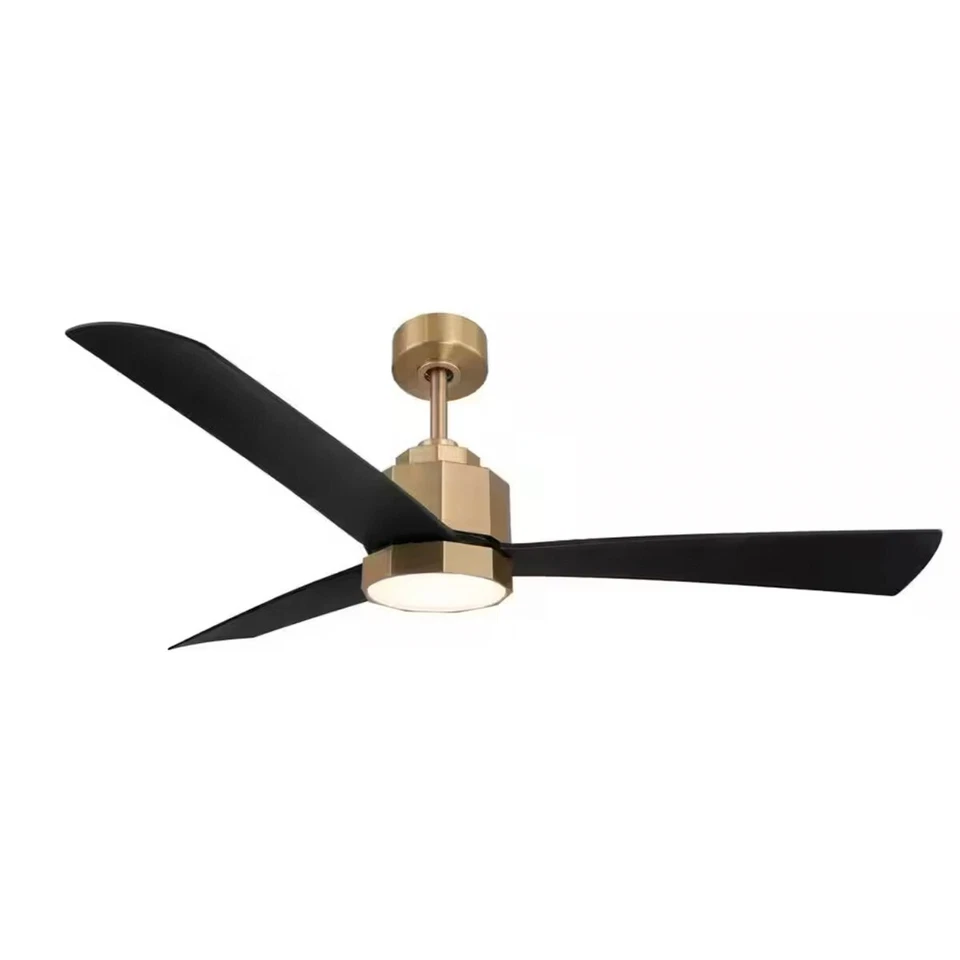 Everlea 52 in.Indoor/Covered Outdoor Brushed Gold Modern Ceiling Fan with Color - Image 2 of 4
