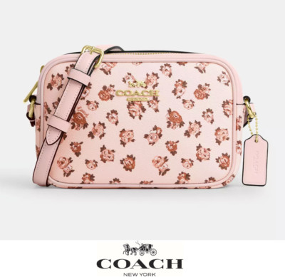 NWT Coach Mini Jamie Camera Bag With Rose Print Gold/Blush Multi CY780  