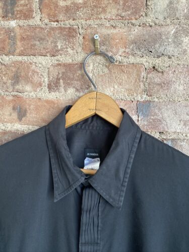 Jil Sander Mens Tuxedo Shirt, Size 42 Noir Italy