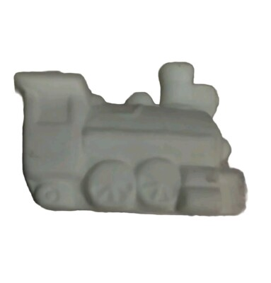 #ad Steam Engine Train Ready To Paint White Bisque Unpainted Vintage $12.98