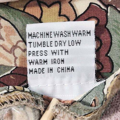 Vintage DELUXE 100 % Seide Damen chinesischer Stil Bluse Brokat Knotenverschluss Blumenmuster - Bild 9 von 13