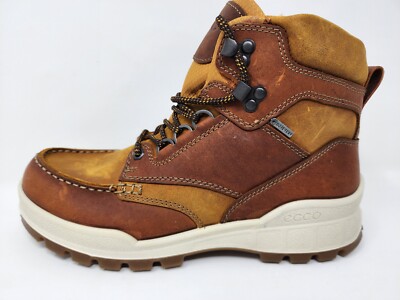  Ecco Track 25 High GTX  Casual Hiking Leather Boots Brown EU 40 Mens 6-6.5 US