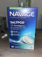  NEW Navage Saltpod with Eucalyptus Saline Concentrate Capsules, 30 Salt Pods