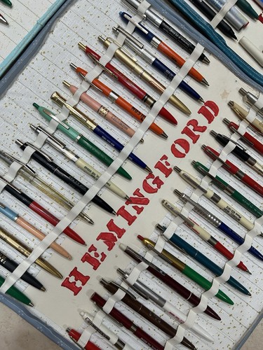 Riesiges Vintage Nebraska Werbung Werbe Kugelschreiber Bleistift Lot Display Matten - Bild 9 von 9