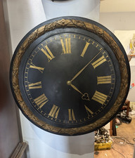 Very Unusual Large Chain Fusee Wall Clock In Good Working Order 21ins Diameter