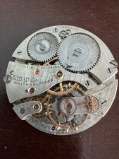 VINTAGE 16 SIZE WALTHAM HUNTING POCKET WATCH MOVEMENT GR. 630 KEEPING TIME