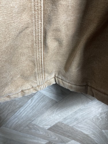 Carhartt Chore Jacket Beige Field Mens Collar Canvas Work Coat XXL Tall - Picture 13 of 15
