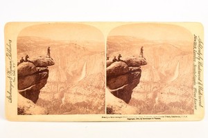 1894 Underwood Stereoview Photo - Glacier Point in Yosemite National Park V23